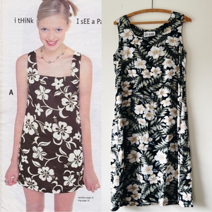 Vintage Y2K Hawaiian rayon‎ sleeveless dress M